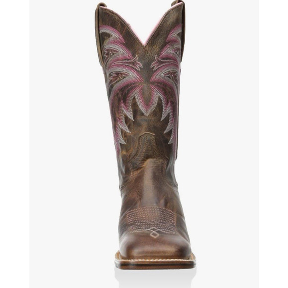 Dan Post Apache Cowboy Boots Leather Pink Women's 9.5 Western Festival Mid Shaft - Picture 1 of 13